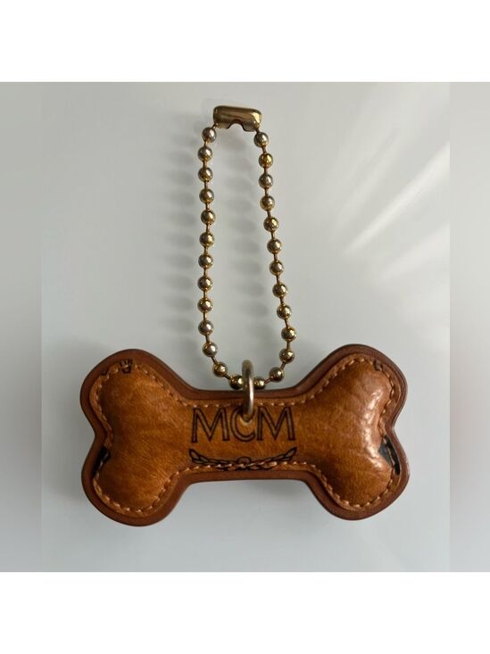 MCM Handbags - MCM COGNAC DOG BONE BAG CHARM
